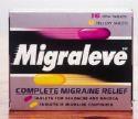 Migrane Capsules - photo of packagin of Migraleve, capsules for the relief of migrane headaches.
