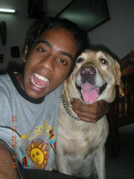 me n ma dog!!..tashi!! - damm i miss ma dog:(...wanna go back home!:P