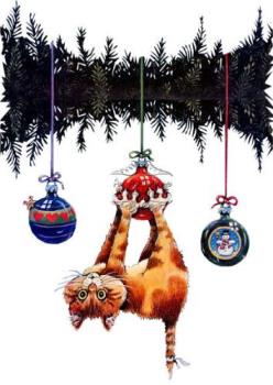 cat - christmas,cat,decorations