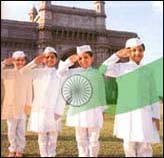 saluting india - indian flag