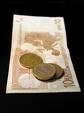 Euro currency - The picture shows a Euro Currency with one coin