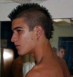 Mohawk hairstyle - Mohawk hairstyle on a teenager