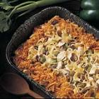chicken casserole - INGREDIENTS
1/2 cup chopped celery
1/4 cup chopped onion
2 tablespoons chopped green pepper
2 tablespoons butter or margarine
2 cups cubed, cooked chicken
1 (4 ounce) can sliced mushrooms, drained
6 pimento-stuffed green olives, sliced
1 (10.75 ounce) can condensed cream of chicken soup, undiluted
1 cup milk
1 (8 ounce) package wide egg noodles, cooked and drained
TOPPING:
1/2 cup cornflake crumbs
1/4 cup shredded Cheddar cheese
2 tablespoons butter or margarine, melted
DIRECTIONS
In a skillet, saute celery, onion and green pepper in butter. Remove from the heat; add chicken, mushrooms, olives, soup, milk and noodles. Mix well. Spoon into a 2-qt. baking dish. Cover and bake at 325 degrees F for 25 minutes. Meanwhile, combine topping ingredients. Sprinkle topping around edges of casserole; return to the oven for 5 minutes or until the cheese is melted.
chicken casserole - INGREDIENTS
1/2 cup chopped celery
1/4 cup chopped onion
2 tablespoons chopped green pepper
2 tablespoons butter or margarine
2 cups cubed, cooked chicken
1 (4 ounce) can sliced mushrooms, drained
6 pimento-stuffed green olives, sliced
1 (10.75 ounce) can condensed cream of chicken soup, undiluted
1 cup milk
1 (8 ounce) package wide egg noodles, cooked and drained
TOPPING:
1/2 cup cornflake crumbs
1/4 cup shredded Cheddar cheese
2 tablespoons butter or margarine, melted
DIRECTIONS
In a skillet, saute celery, onion and green pepper in butter. Remove from the heat; add chicken, mushrooms, olives, soup, milk and noodles. Mix well. Spoon into a 2-qt. baking dish. Cover and bake at 325 degrees F for 25 minutes. Meanwhile, combine topping ingredients. Sprinkle topping around edges of casserole; return to the oven for 5 minutes or until the cheese is melted.