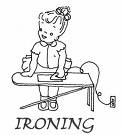 ironing - an image of someone ironing