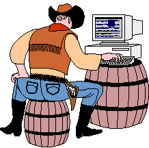 Cowboy on a computer - Cowboy on a computer