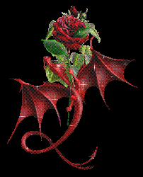 Dragon Holding a Rose - I love this picture.