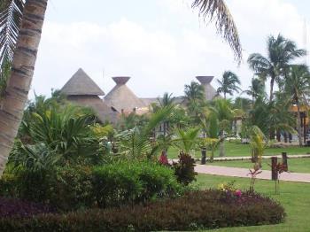 a picture from our hotel porch - this is part of our hotel scenary in Riveria Maya