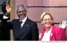 Kofi Annan & Wife - photo of UN Secretary General & his wife