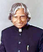 Abdul Kalam, President of India - 11th President of India 
Incumbent 
Assumed office 
July 25, 2002 
Vice President(s)   Bhairon Singh Shekhawat 
Preceded by K. R. Narayanan 
Succeeded by Incumbent
 
Born October 15, 1931
Dhanushkodi, in Rameswaram, Tamil Nadu, India 
Political party Not affliated to any political party 
Spouse Not Married 
Religion Islam 
