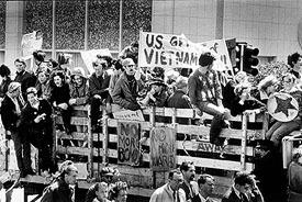 Anti-Vietnam War march - photo of Anti-Vietnam War march, Market Street, San Francisco, 1967.
