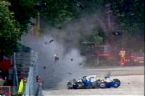 Aryton Senna&#039;s Fatal Crash - photo of the fatal crash of Aryton Senna during a F1 race in Italy.