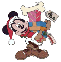 Christmas presents - Mickey with Christmas presents