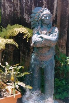 My Indian - My indian statue in the backyard