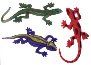 toy lizards - I love these toy lizards but what to do with them.  They are a gift.