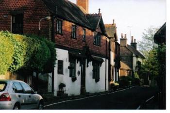 My Village - Houses in the Street, opposite the Eight Bells Pub.