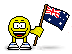 Aussie - Smiley holdinf Australian flag Aussie - Smiley holdinf Australian flag