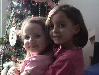 My girls at Christmas - These are my older 2 girls at Christmas.  They are 4 and 6 1/2.