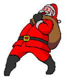 sneaking santa - santa sneaking with his sack 