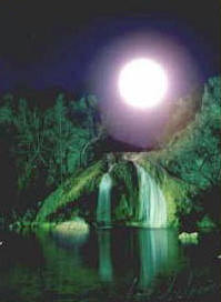 Night at turner falls - The moon making This beautiful place even more breath taking