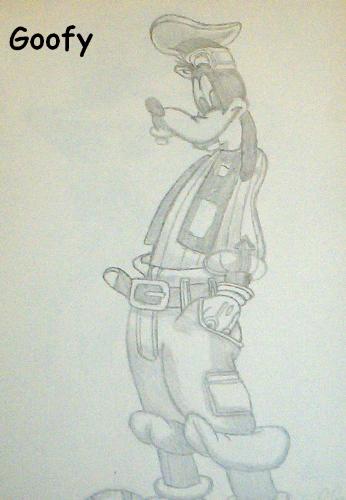 Goofy  - Disney Characters are my favorite to draw.  This one took about an Hour to do and I think it came out rather nicely.  What do you think.