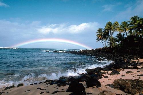 Rainbow - Rainbow over sea