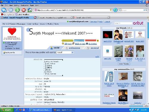 my profile.... - my profile in orkut