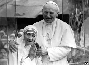 mother teresa - mother teresa with pope