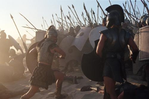 troy - this is a scene from the movie troy... its when the war has already struck the ppl