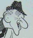 Jimmy Durante - caricature of Jimmy Durante, popular comedian, movie star, TV star, during the 30's, 40's, and 50's.