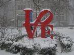 Love-does it exist? - This is a picture of love in ice. I think it's symbolic for love dissolving and melting away. But I think it also represents something everlasting, because the letters are still standing in big red bold letters.