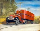 Old Trailer Truck - photo of an old trailer truck, probably 1950's