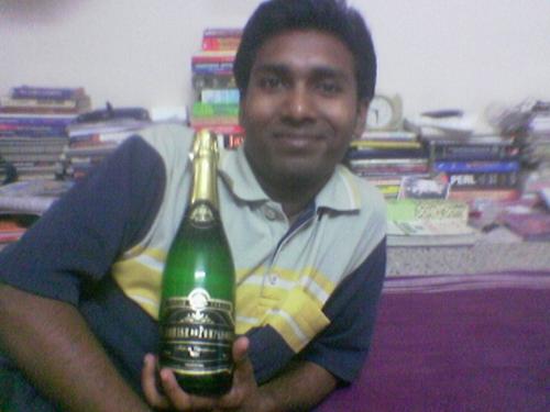 Me and my Wine - Wow thats the coolest thing on this planet... its 'Marquise De Pompadour'(White Wine.