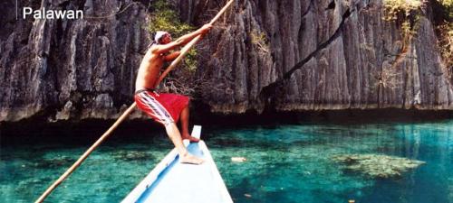 Palawan - The island province of Palawan has been declared as a nature sanctuary of the world, and for good reason. It is wrapped in a mantel of rainforests, outstanding dive sites, majestic mountains, primeval caves, and pristine beaches. It is surrounded by a coral shelf that abounds with varied and colorful marine life. It boasts of exotic flora and fauna, like the mousedeer and the scaly anteater, that are found nowhere else.