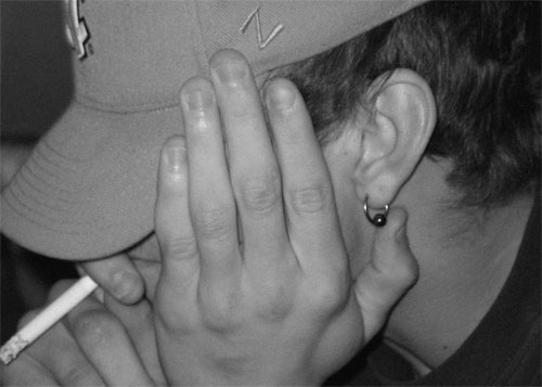 Young Smoker - this is my brother, smoking, as I believe to be absolutely disgusting.  He wouldn&#039;t cooperate, but I love this shot.