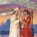 A typical newly married Indian Couple - This is a photo of a North Indian couple (newly married). Most Indians still marry conventionally, that is, the marriages are arranged by their parents.