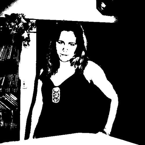 b&w - Just a picture of me I was playing around with in PSP and ended up loving devoid of color ... nuttin' special