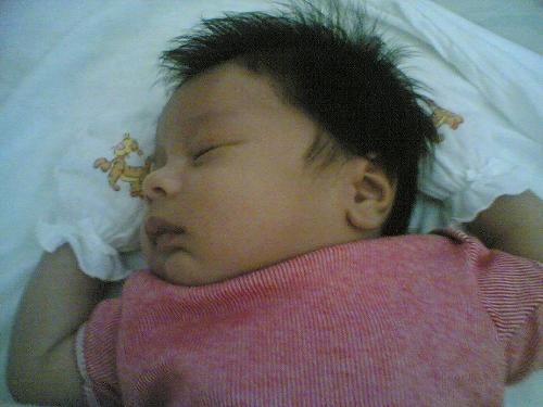 my baby sleeping - this is my adorable angel took the shot while he was taking a nap.lol.
