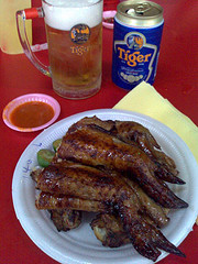 Beer and chicken wings - The image gives credence to my taste.
