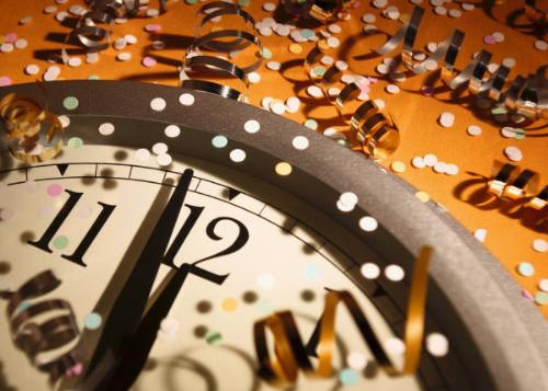 midnight - new year, holiday