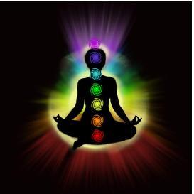Visualisation of the 7 chakras when performing Kun - The 7 chakras are energy centers within the human body which correspond to different points in the physical body.  By meditating on moving energy through these centers a person performing Kundalini yoga can eventually channel energy from the bottom to top creating very intense experiences of a mystical nature.