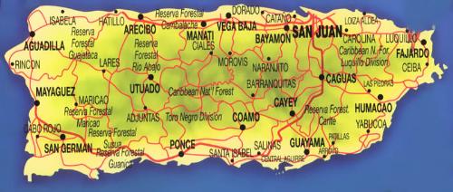 Map of Puerto Rico - Puerto Rico Map