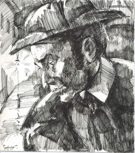 Sherlock Holmes - The pic shows Sherlock in his usual state of deep thinking and dreamy expression