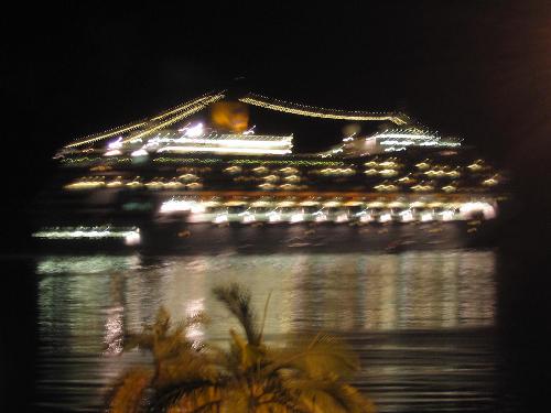 View from my window, cruise ship passing by - Brazil