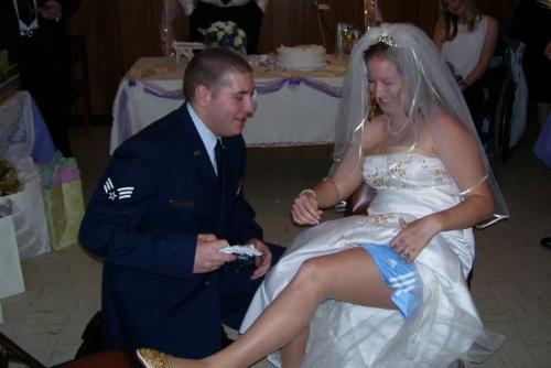 something old, something new.. - So he was complaining about not getting to get married in jeans and a T-shirt..he NEVER asked if we could wear soccer gear =)
