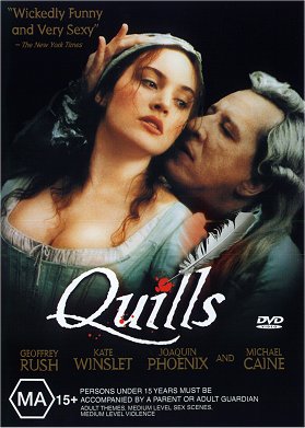 Quills the movie - Front of DVD jacket