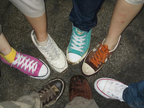 feet - feet joined together in teamwork