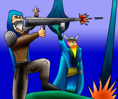 Sentinel Action - Zeus and sniper done in paint