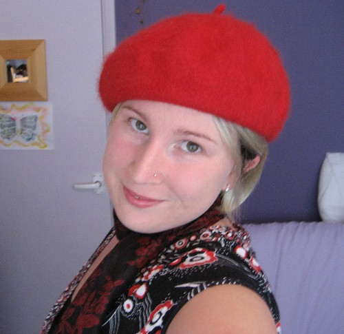 Me - This is me in January 2007. I'm not blonde.. this is my 'Teri' wig.  Unfortunately, I lost my hair (again) with the latest cycle of chemo.  So 'Teri's my new hair.