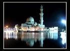 Floating mosque - They called it Floating Mosque is because it is built above the sea. So it looks like its floating from far. The floating mosque is situated in Terengganu, Malaysia.