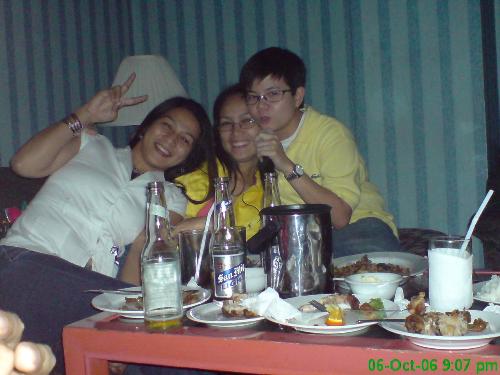KTV Party - Me-Jac-Cris This was taken during the KTV party in celebration of our IT team passing the certification exam for Microsoft